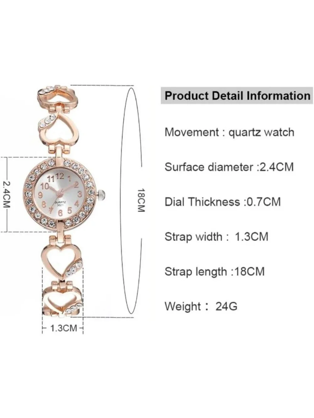 Elegant Women's Diamond Bracelet Watch - Stylish Hollow Stainless Steel Strap